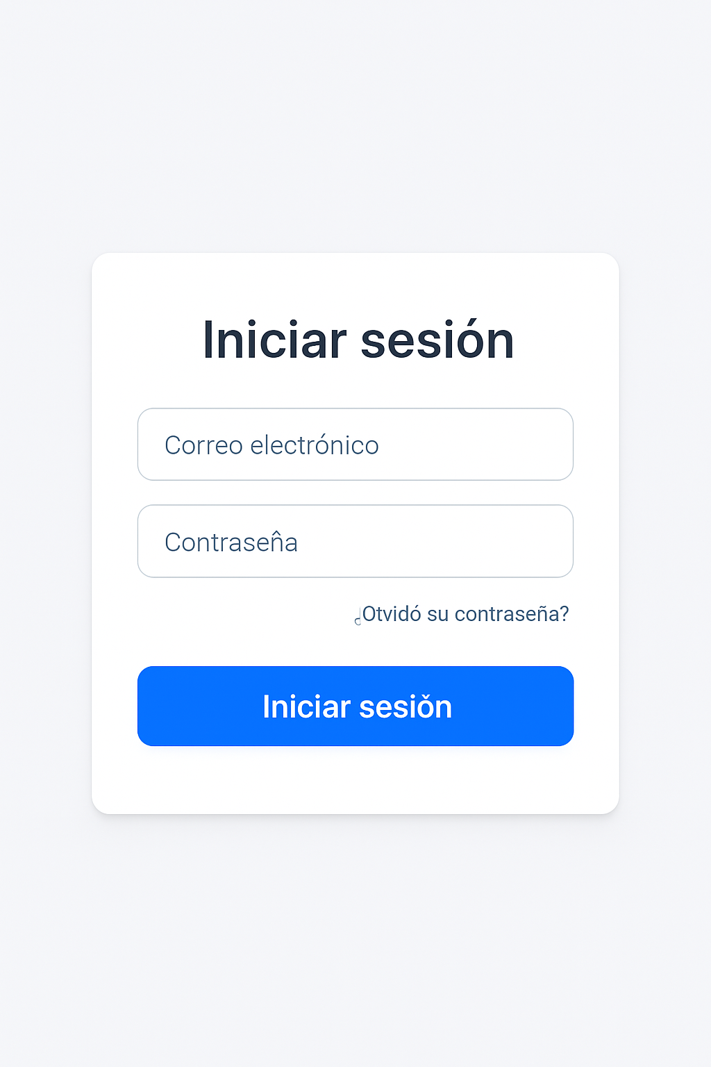 Modern Minimal Login